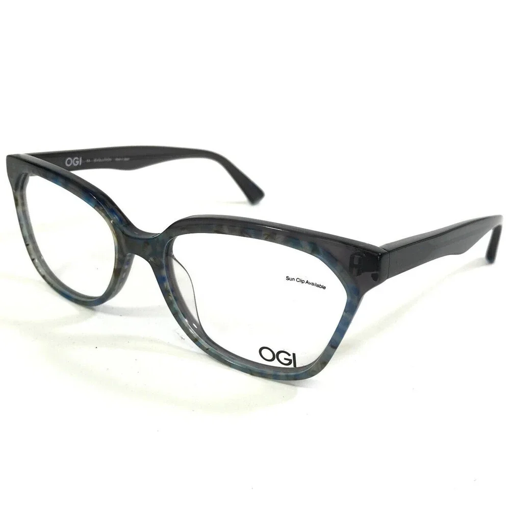 OGI Evolution Eyeglasses Frames 9239/2276 Blue Gray Tortoise Cat Eye 52-17-140